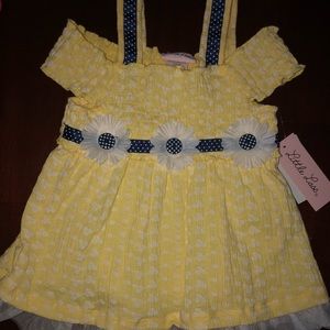 Little lass yellow top NWT